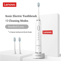 lenovo electric toothbrush fully automatic 4 mode rechargeable sonic soft fur waterproof durable travel with 2 brush head gift