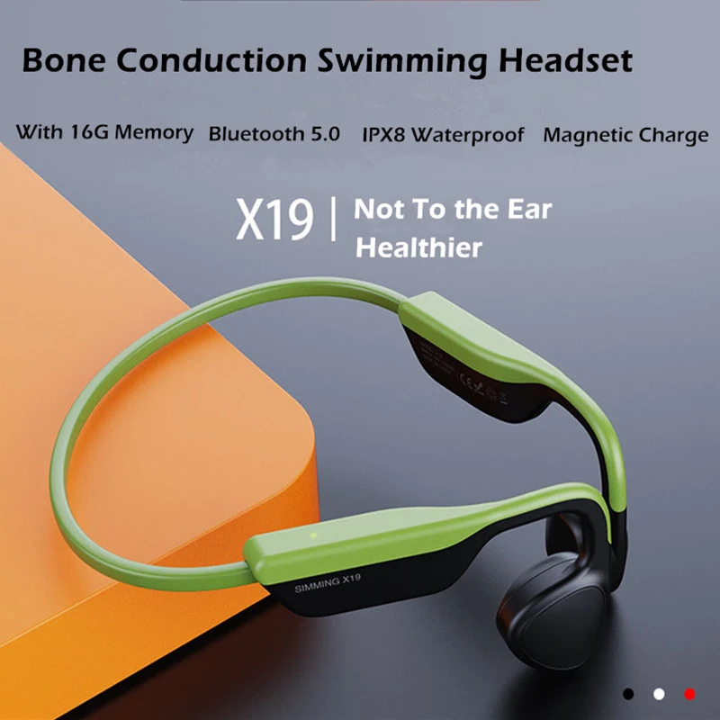 

KINGSTAR X19 Wireless Bluetooth Headphone Bone Conduction Earphone IPX8 Waterproof Swimming Diving Handsfree Sports Headset