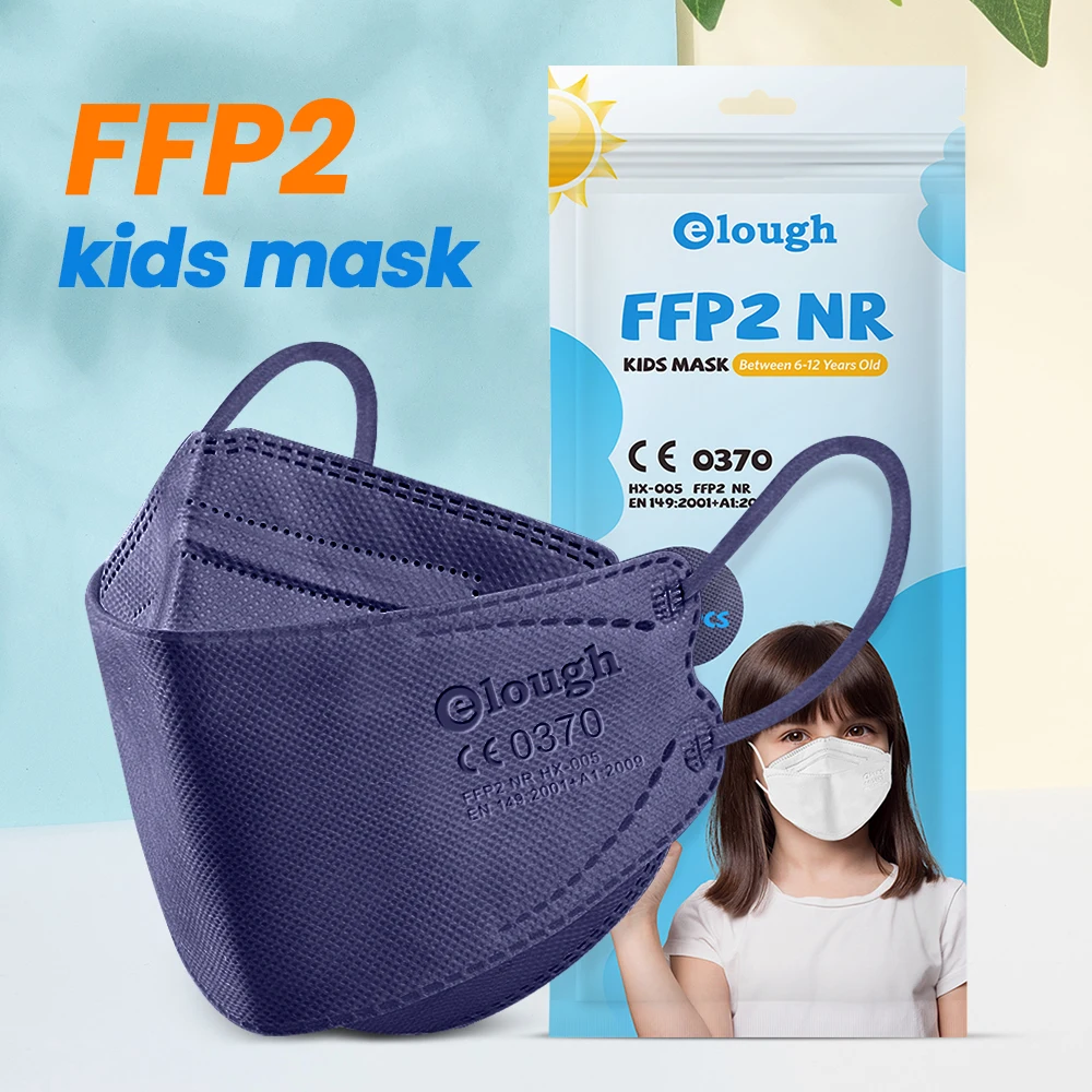 Elough Mascarillas FPP2 дети Homologada Корейская рыба KN95 FFP2Mask детская многоразовая 4 слойная