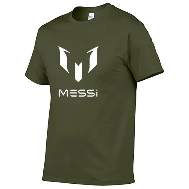 Мужская футболка с принтом Messi мужская летняя круглым вырезом Повседневная