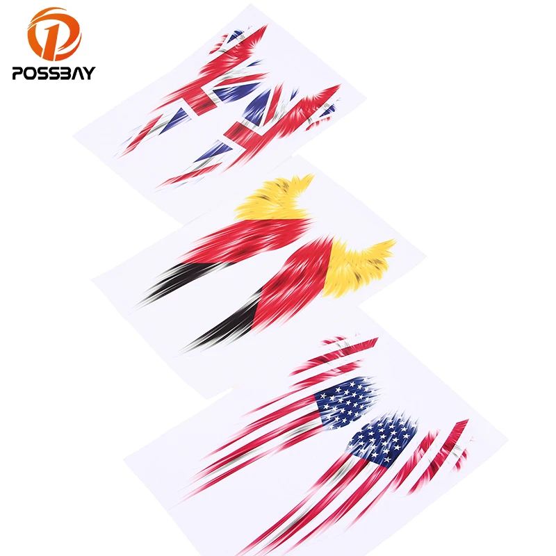 Забавные стикеры POSSBAY s американские/немецкие флаги Великобритании крылья