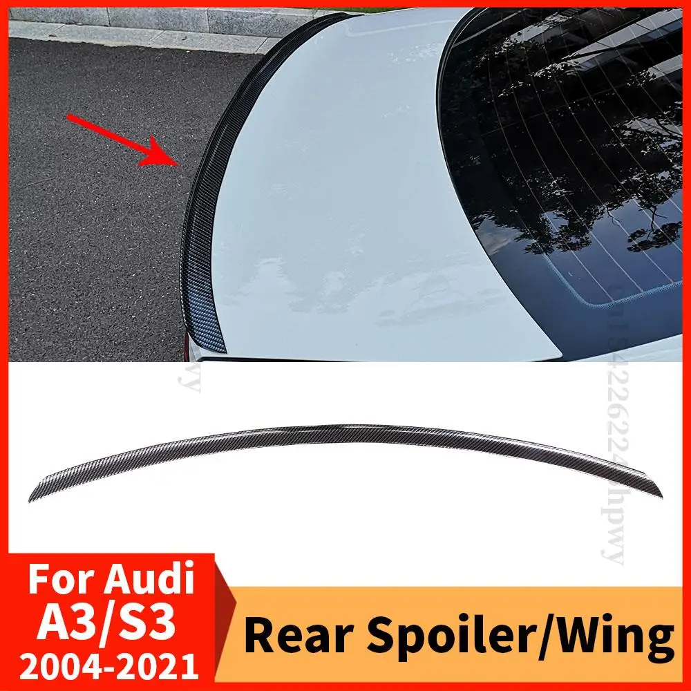 

Carbon Fiber Body Kit Rear Spoiler Wing Trunk Spoiler Refit Boot Lip For Audi A3 S3 8PA 8VA 8VS 2004 2008 2010 2014 2015 2017