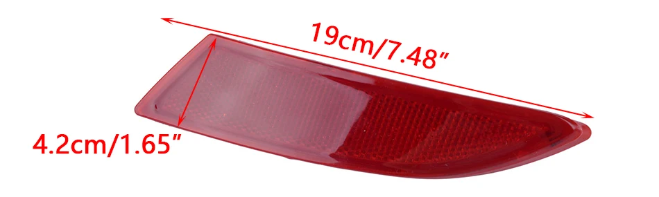 DWCX автомобиль пластик красный левый задний бампер отражатель BM51515COAE 19x4,2 см подходит для Ford Focus 2012 2013