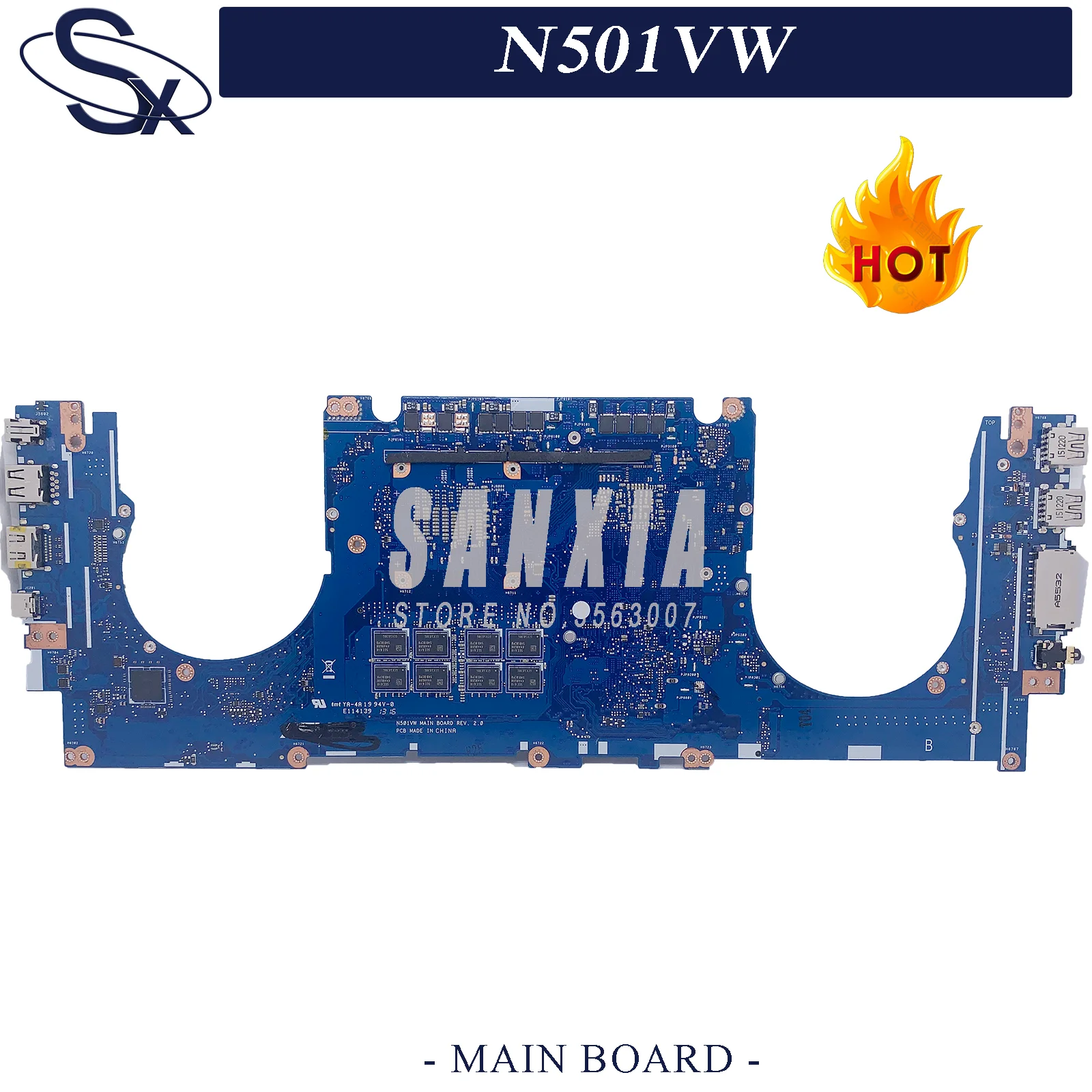 kefu n501vw laptop motherboard for asus n501v ux501vw g501vw original mainboard 8gb ram i7 6700hq gtx960m 100 test ok free global shipping