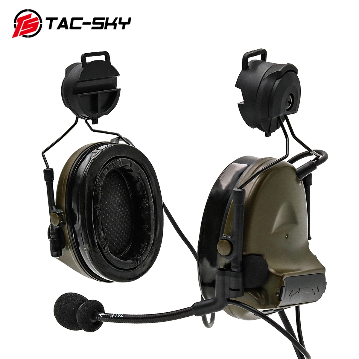 TAC-SKY PELTOR серия COMTAC II шлем кронштейн силиконовые наушники шумоподавление звукосниматель тактическая гарнитура comtacii FG