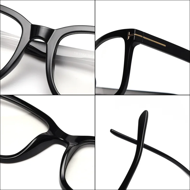 

49470 Tr90 Plastic Titanium Anti-Blue Glasses Frame for Men and Women Optical Fashion Computer Eyeglasses Trend Flat Mirror