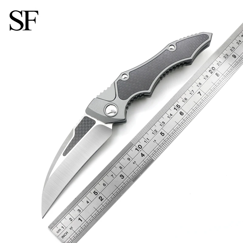 SF OTF Micro Hawk D2 Сталь авиационный алюминий + углеродное волокно ручка Открытый EDC