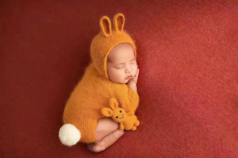 Newborn Photography Props  Baby Jumpsuit Outfit Romper Photo Props Moon Cushion Backdrop Blanket Accessories Studio