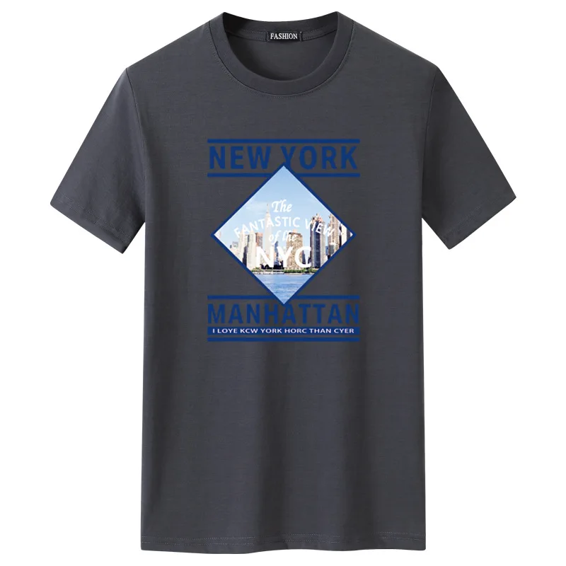 

2021 New European American Round Neck Simple Plus Size Loose S-5xl Fat Short-sleeved T-shirt Casual Cotton Men Top Free Shipping