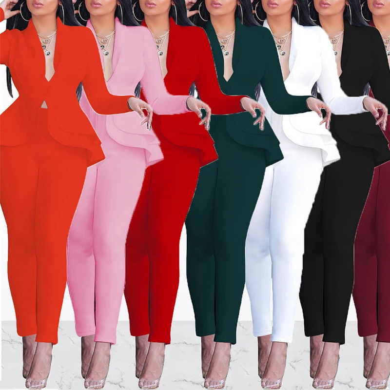 Женский зимний комплект спортивный костюм с длинным рукавом и оборками блейзеры