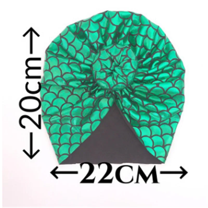 Банданы для маленьких девочек шапки с принтом в виде рыбьей чешуи новорожденных