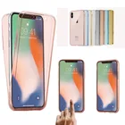 Прозрачный мягкий чехол с полной защитой на 360 градусов для iPhone 11 X Xs Max XR, силиконовый чехол для телефона 7 8 6s 6 Plus