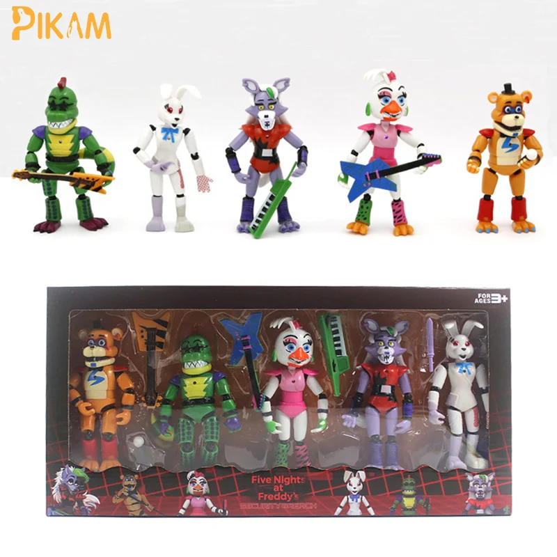 Новинка фигурки героев FNAF Five Nights Midnight игрушки из ПВХ детские подарки 5 шт./компл. |
