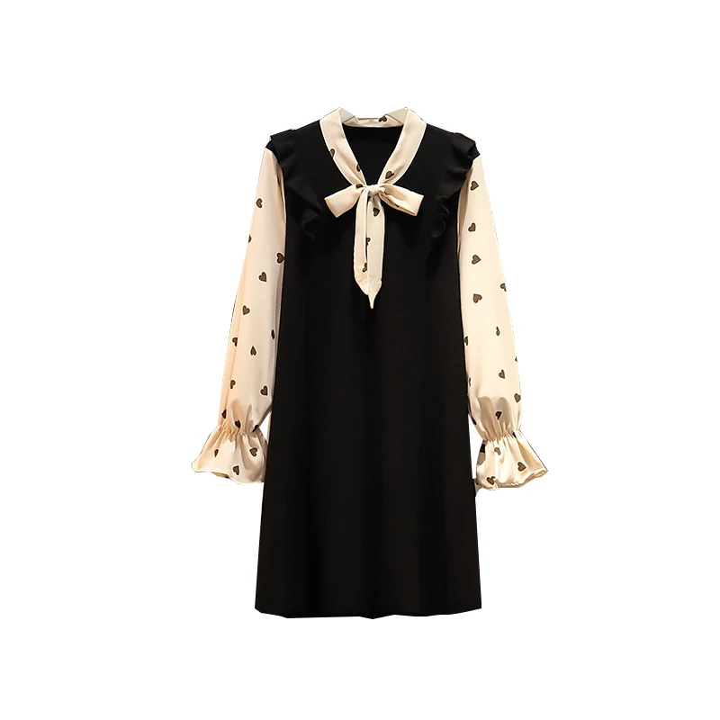 Осеннее платье 2019 года новое большого размера и легкое толстое модное