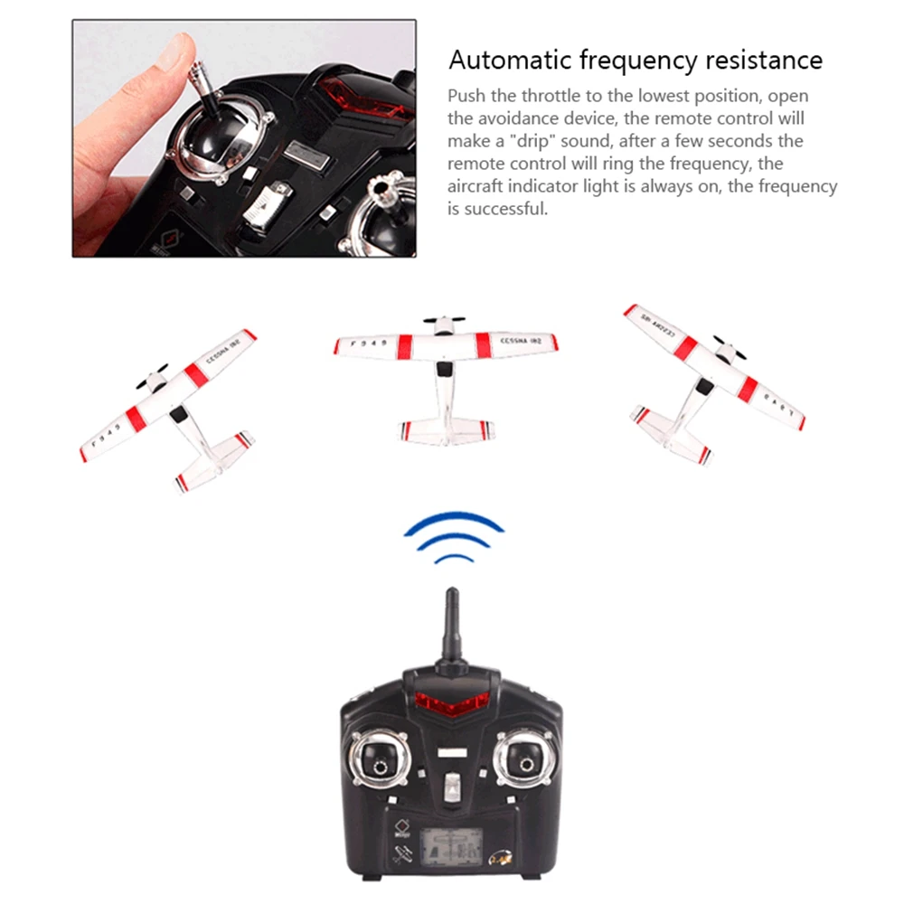 F949 2 4G 3CH RC самолет с фиксированным крылом планер уличные игрушки EPP 3 Мотор