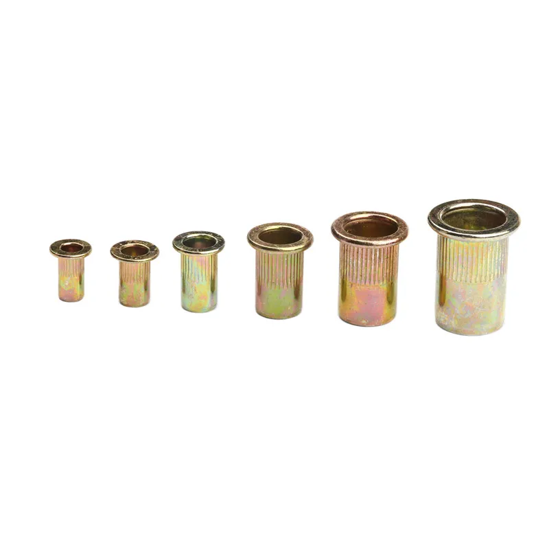

Flat Head Rivet Nuts Set Nuts Insert Cap Reveting Zinc Plated Carbon Steel Threaded Rivet Nut M3 M4 M5 M6 M8 M10