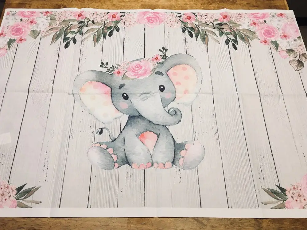 Фон для фотосъемки новорожденных с изображением слона и цветов | Электроника