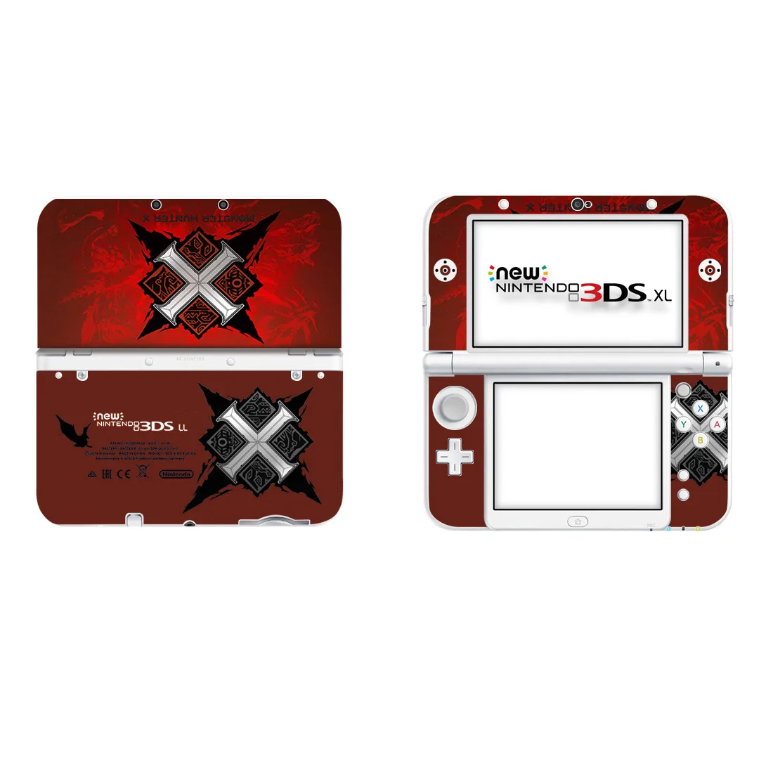 

Monster Hunter Full Cover Decal Skin Sticker for NEW 3DS XL Skins Stickers for NEW 3DS LL Vinyl Protector Skin Sticker