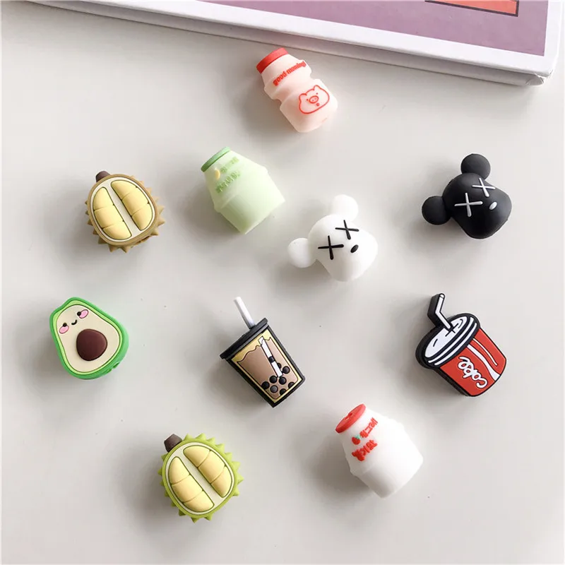 Cute 3D Model Cable Protector Cartoon Cola Soft Silicone Data Line Cord Protective Case Cover For iPhone Winder | Электроника