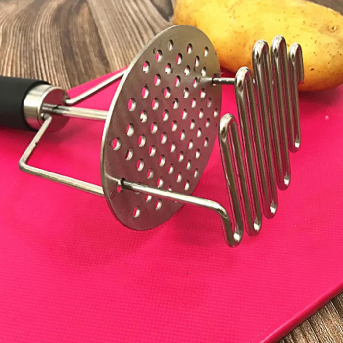 Новая нержавеющая сталь картофелечистка с ручкой Выдвижная пружина DIY пюре простой в использовании инструмент
