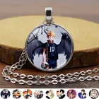 Аниме Ожерелье Haikyuu Хината шойо кагеяма тобио косплей ювелирные изделия мультяшная фигурка стеклянный кулон чокер винтажное ожерелье-цепочка