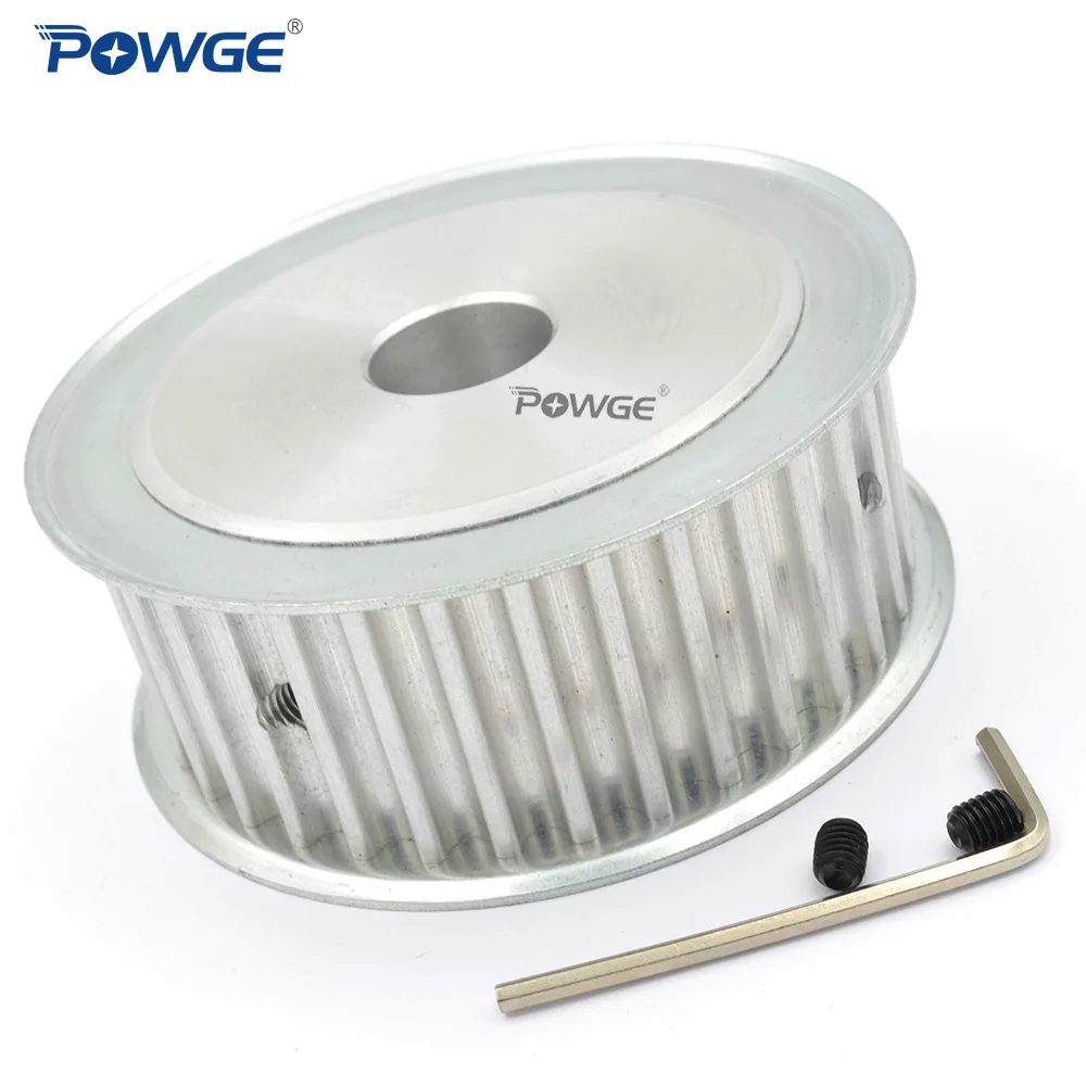 Синхронный шкив с 36 зубцами POWGE Arc HTD круглым отверстием 8-28 мм для ремня шириной