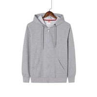 spring and fall solid color zipper up drawstring hoodies casual long sleeve pocket sweatshirt fashion hoodie men lounge wear