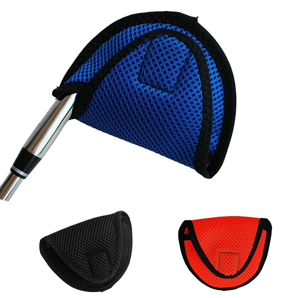 

Lightweight Mallet Putter Head Cover Golf Headcover Protector Bag with Fastening Tape Golf Clubs Accessories Golfer Equipment