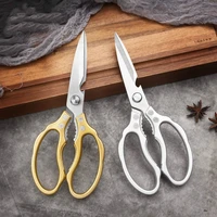 aluminum alloy gold scissors stainless steel multi function kitchen scissors nutcracker bottle opener household kitchen tools g
