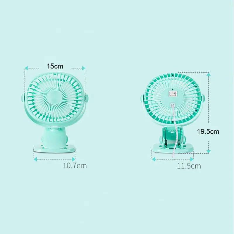 

Universal 360 Rotate USB Desk Fan Air Cooling Clip on Fan with 2 Speed for Home Office Outdoor Camping Car Seat Personal