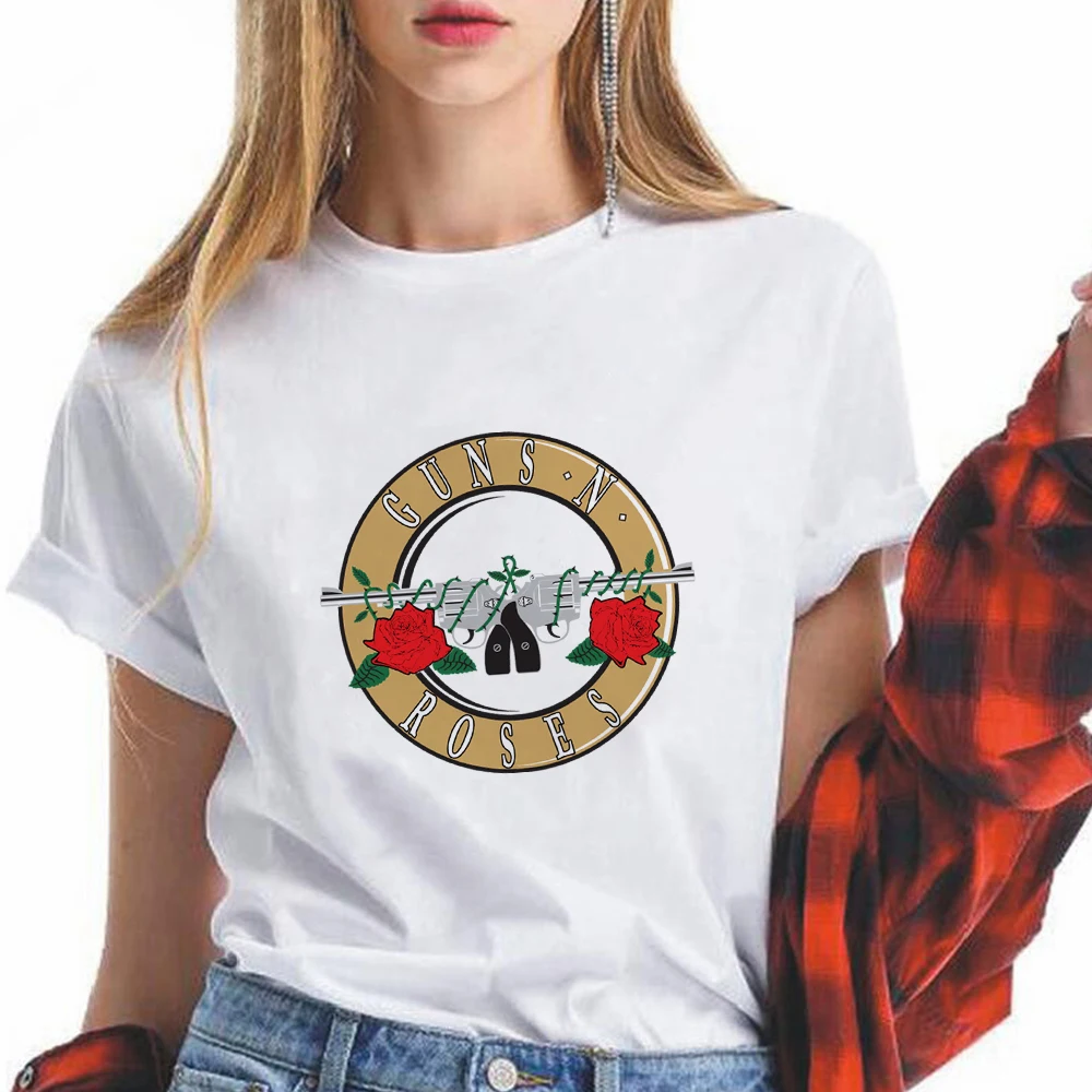 

Guns N Roses Oversize T Shirt Women Cool Tshirt Hipster Hip Hop Grunge Style 2021 Short Sleeve Ropa Tumblr Mujer Dropshipping