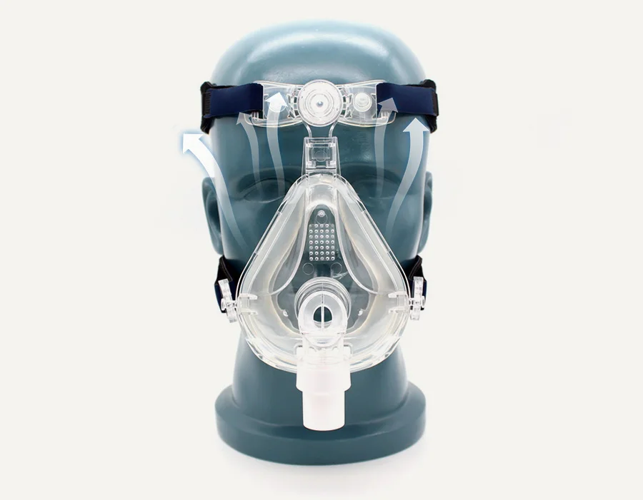 Idunmed CPAP полная маска для лица с лбом Регулируемый Ремешок Зажимы для рта носа апноэ сна против храпа лечение решение