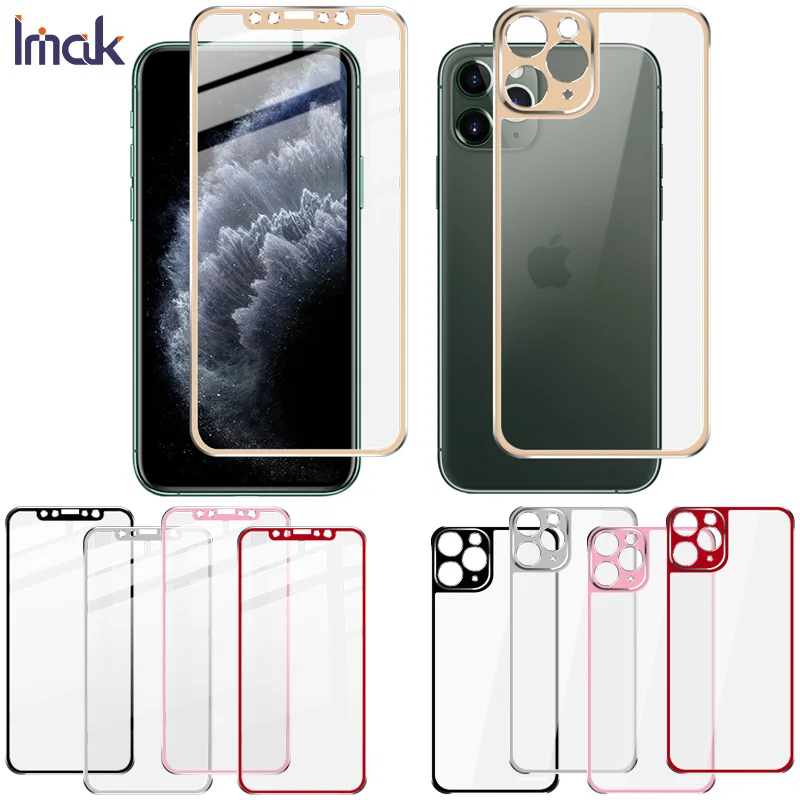 Imak 1 комплект металлическая рамка стекло для Apple iPhone 11 Pro закаленное не ломающееся