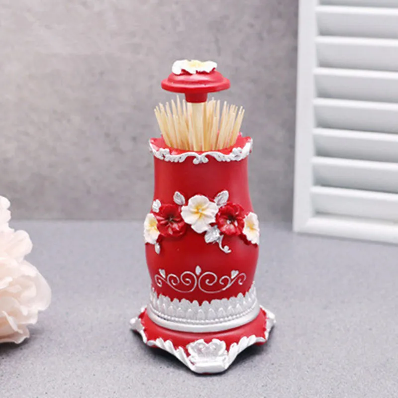 Европейский стиль элегантная полимерная коробка для зубочистки ручная