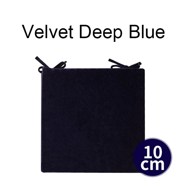 Velvet DeepBlue 10cm PurenLatex 40*40/45*45 Таиланд натуральный латекс сиденье Подушка стул бедра Ортопедическая подушка сиденье латексные коврики защита от копчика - Цвет: Velvet DeepBlue 10cm