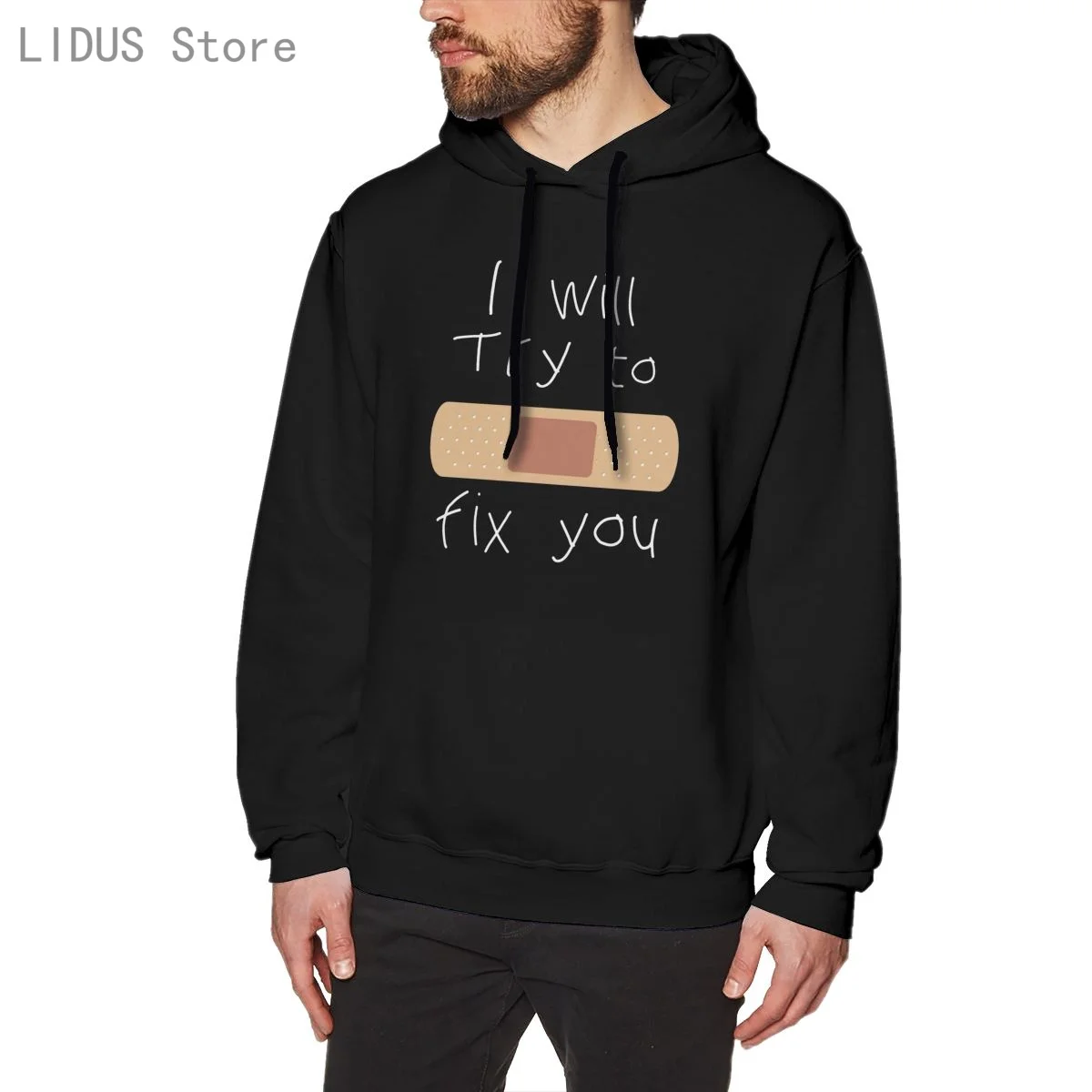 

Coldplay Clothing I Will Try To Fix You Letter Hoodie Cotton Sweatshirts Comfortable Creativity Streetwear Hoodies
