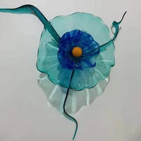 wall lamp hand blown glass wall lighting for home decor customized colored modern decoration art flower plates 10 to 12 inches