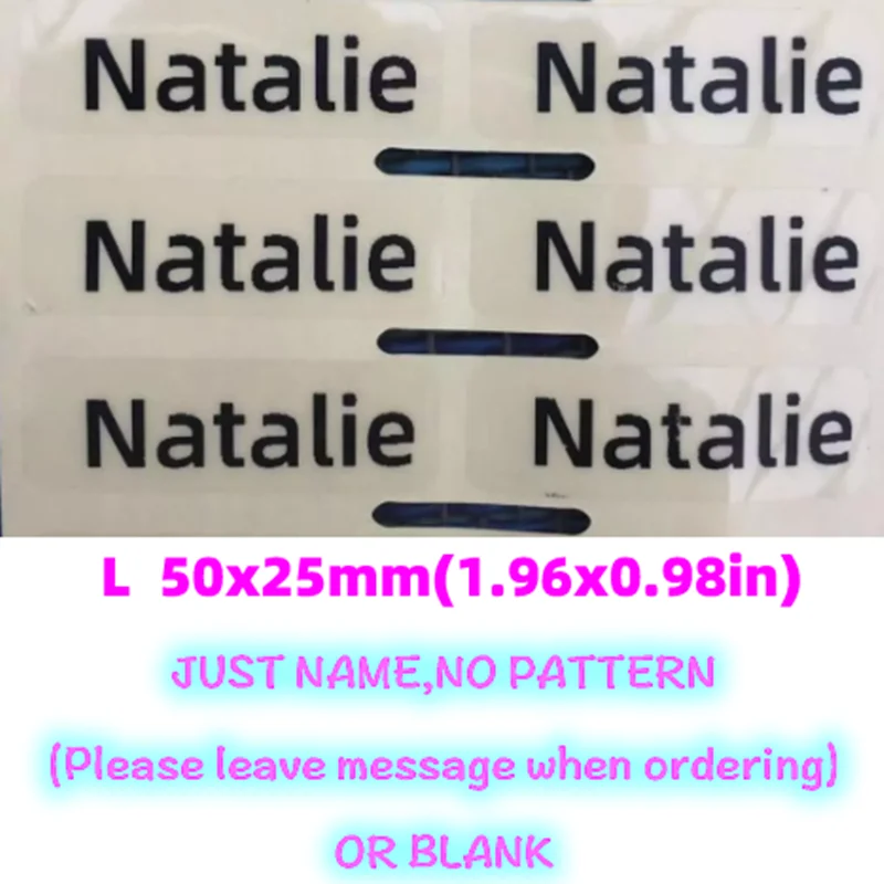 2 размера/набор 100 шт. смешанные Прозрачные именные наклейки s образные на заказ
