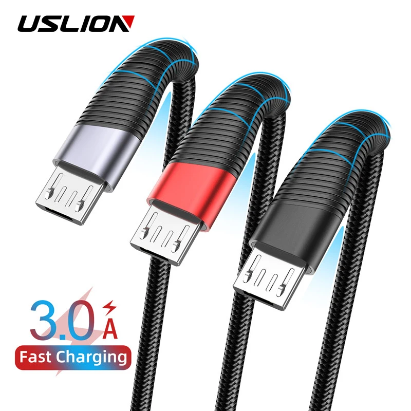 Кабель USLION Micro USB для телефонов Android 3A 0.5 2 м|Кабели мобильных телефонов| |