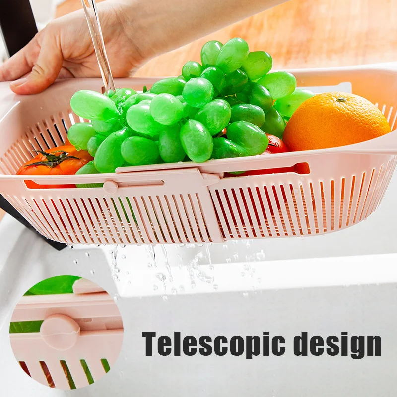 Дуршлаг для раковины ситечко корзина мытья овощей фруктов сухая посуда