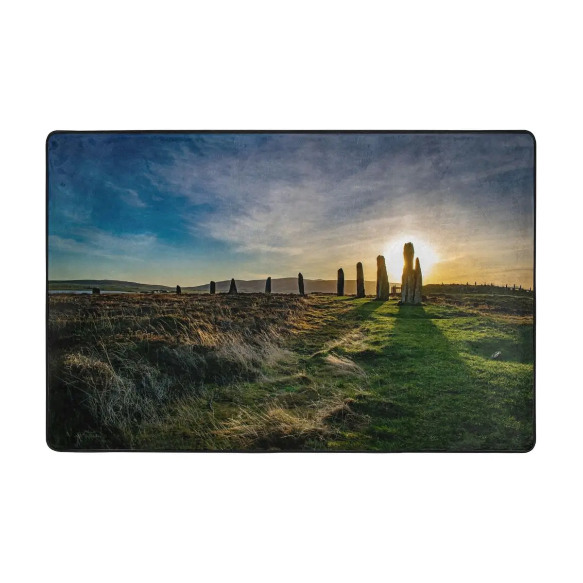 

Brodgar Sunset Scotland Doormat Carpet Mat Rug Polyester Non-Slip Floor Decor Bath Bathroom Kitchen Living Room 60*90