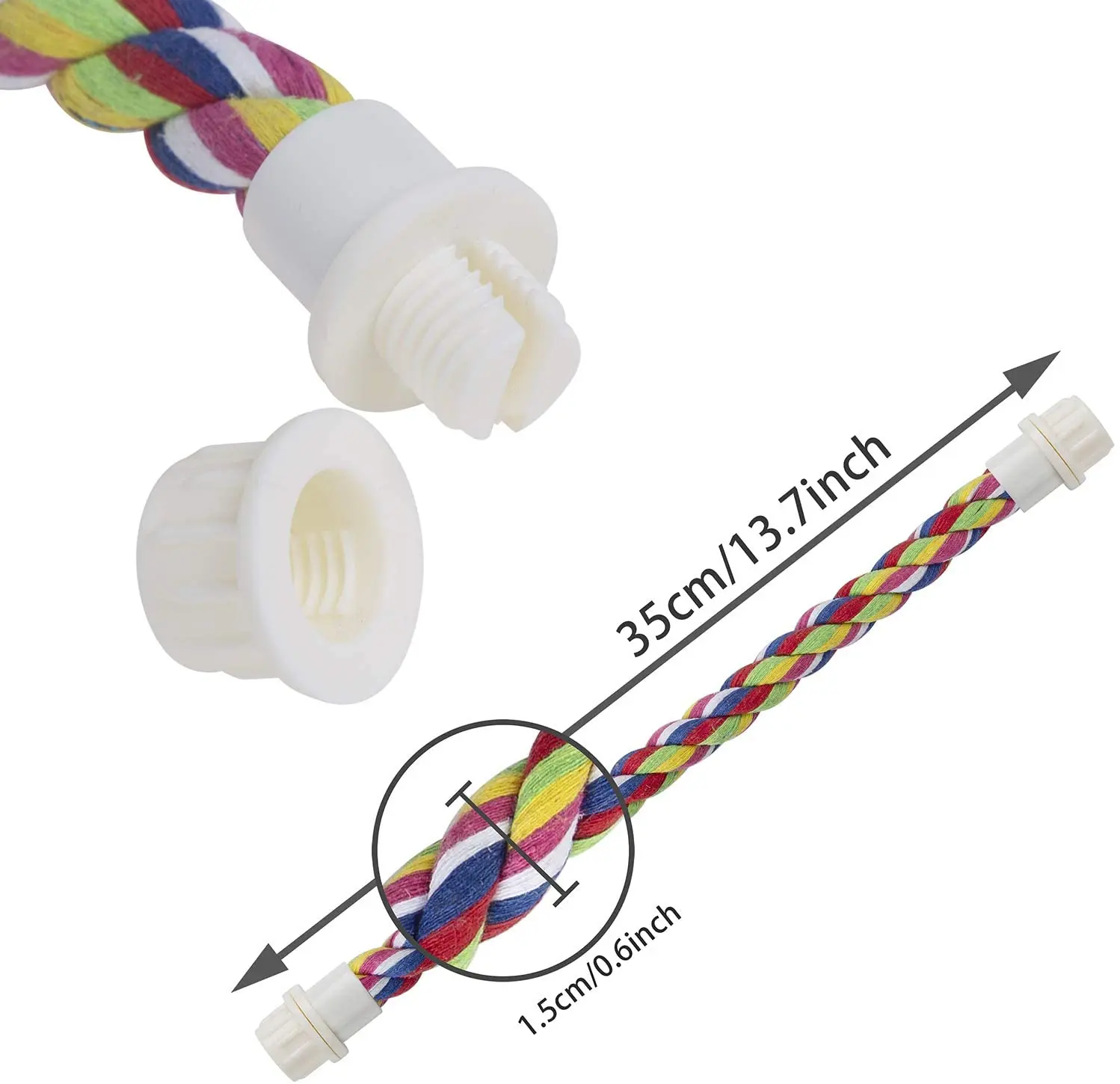 

Bird Perch Rope Bungee Bird Toy Parrot Cotton Rope Station Stick Random Stand Rod Squirrel Stand Bar Gangplank Ladder