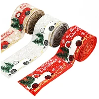 christmas ribbon with wire christmas decorations for tree wreaths crafts gift wrapping christmas vintage truck burlap