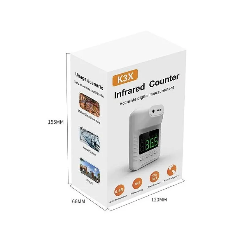 

Infrared Counter Accurate Digital Measurement Fixed Wall-mounted Far Thermometer Intelligent Automatic Voice Broadcast