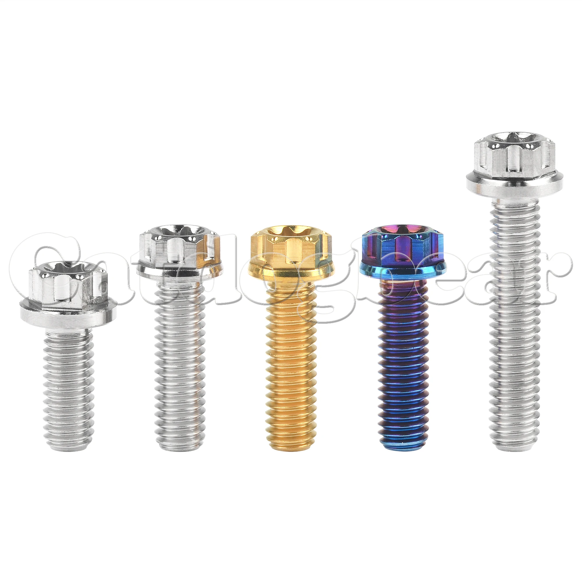 

Catdogbear Titanium Bolts M6x15 20 30mm Torx Flange for Motor Bike Disc Brake