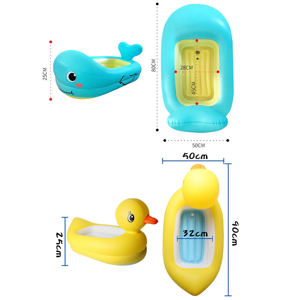 

PVC Thicken Baby Folding Bath Tub Cartoon Portable Child Wash Swimming Pool Inflatable Newborn Shower Tubs Tool Dropshipping