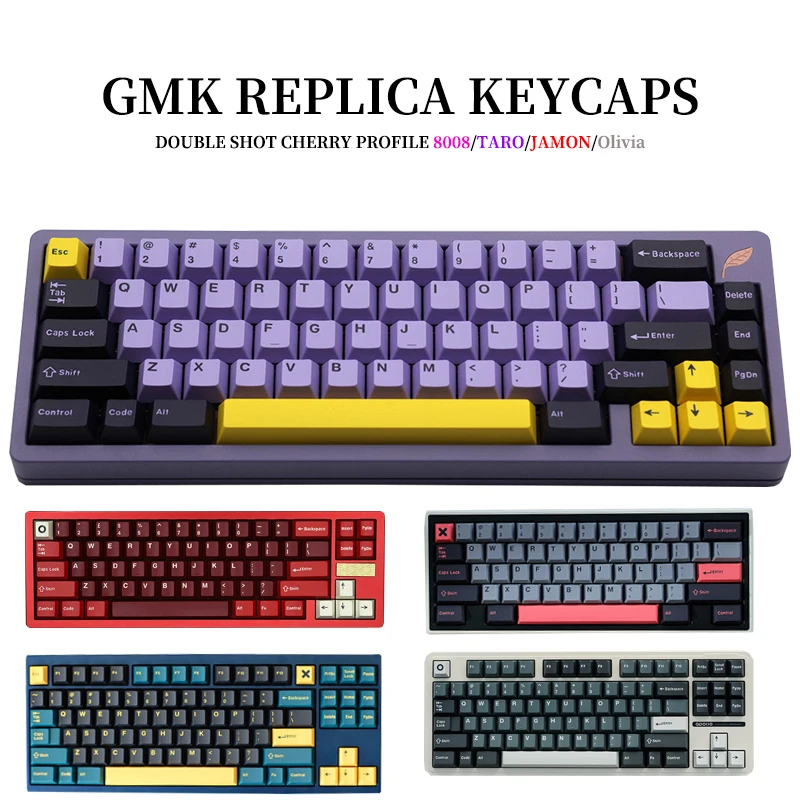 173 Keys DOUBLE SHOT Cherry Profile GMK Olivia/8008/Merlin/Arctic Keycap For GMMK pro NJ68 Mechanical Gaming Keyboard