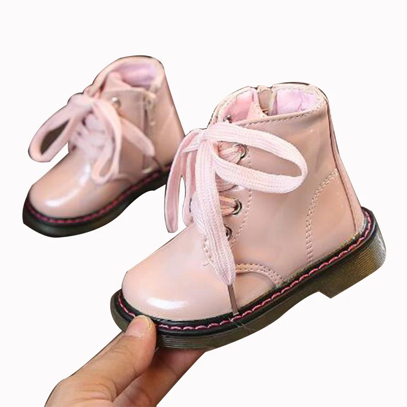 

Новинка, осенние детские зимние ботинки, Детские Зимние ботильоны для девочек, обувь унисекс из искусственной кожи, детская зимняя обувь