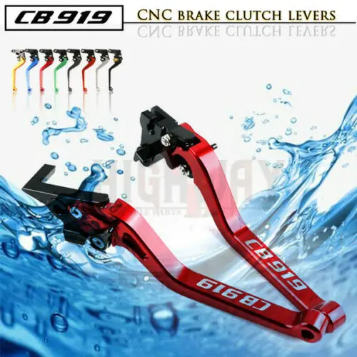 

Motorcycle Brake Handle Bar Lever CNC Aluminum Long Adjustable Brake Clutch Levers For HONDA CB919 CB 919 2002-2007