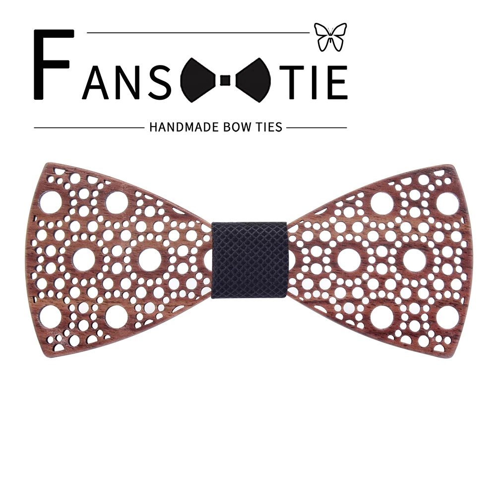 Новинка тонкий 100% деревянный галстук бабочка в горошек пустотелые галстуки на